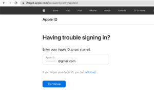 forget password apple id